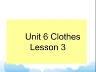 Unit 6 Clothes Lesson3 课件 1