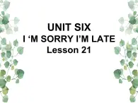 Unit 6  I’m sorry I’m late Lesson 21 课件1