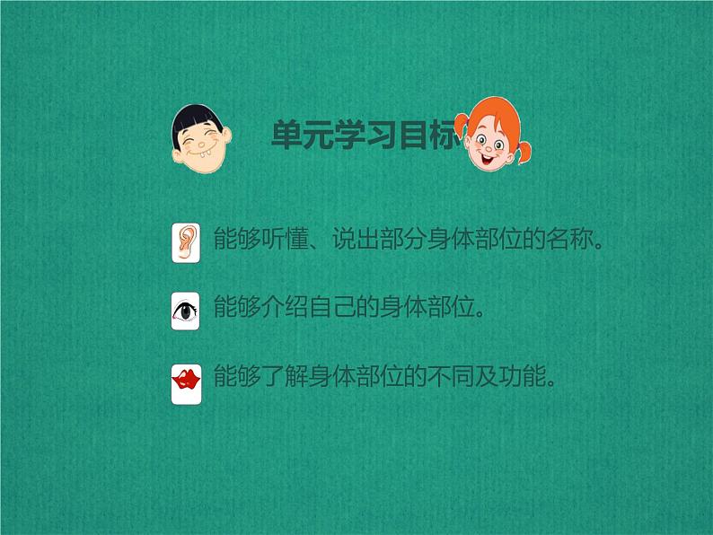 人教版(新起点)一年级英语上册Unit 2 Face 课件第2页