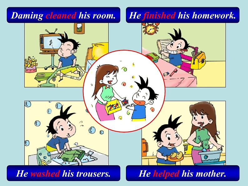 外研版(一起)英语四年级上册 Moduie 2 Unit 2Amy painted a picture.(课件)02