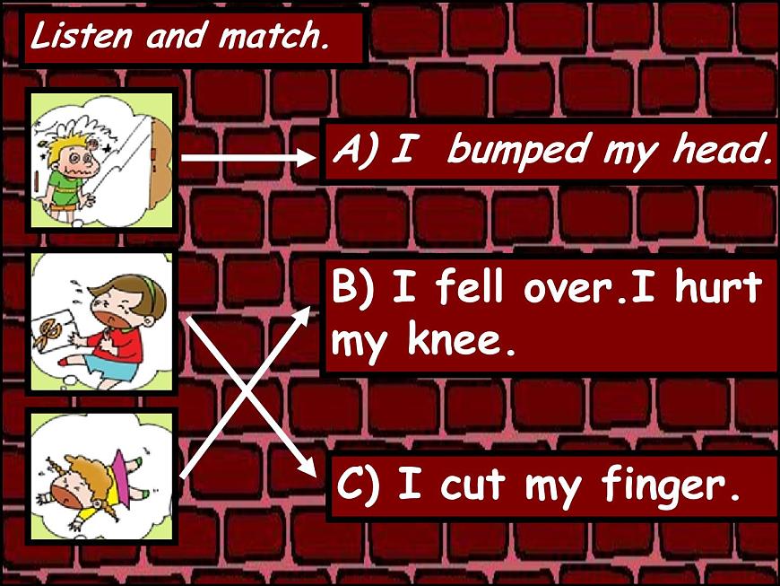 外研版(一起)英語四年級上冊 Module 9 Unit 2 I bumped my head (2)(課件)第3頁