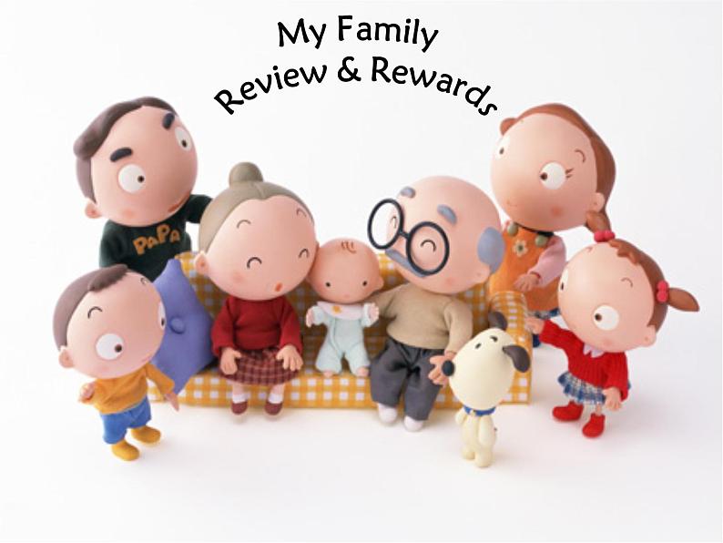 人教新起点版英语二年级上册 Unit 1 My Family Review & Rewards_(课件)第1页