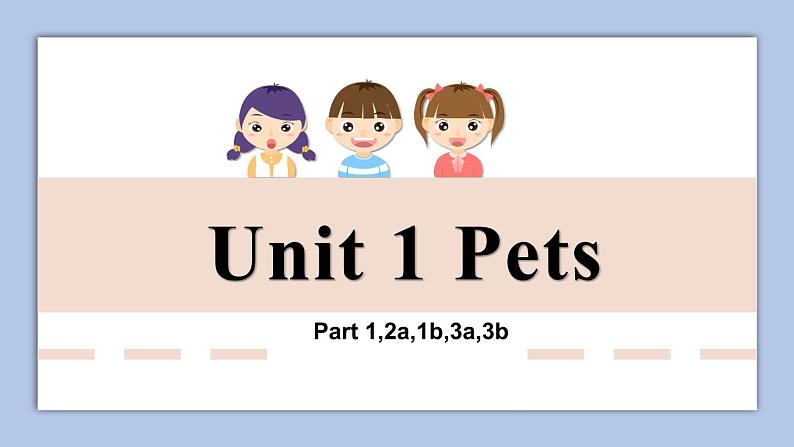 外研剑桥版英语三下Unit 1 Pets Part 1-3b课件第1页