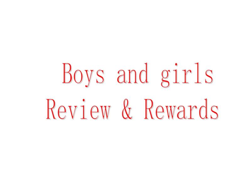 人教新起点版英语二年级上册 Unit 2《Boys and Girls》Review & Rewards_（课件）01