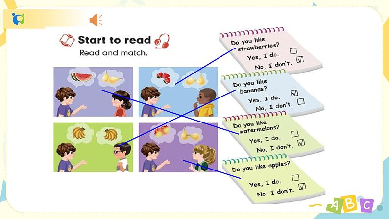 人教版三年级下册第五单元第六课时Part C(Start to read & story tim)课件第4页