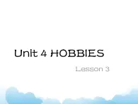 Unit 4 Hobbies Lesson 3 课件3