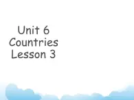 Unit 6 Countries Lesson 3 课件 2