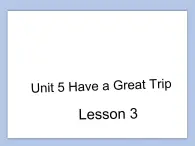 Unit 5 Have a Great Trip Lesson 3 课件 2