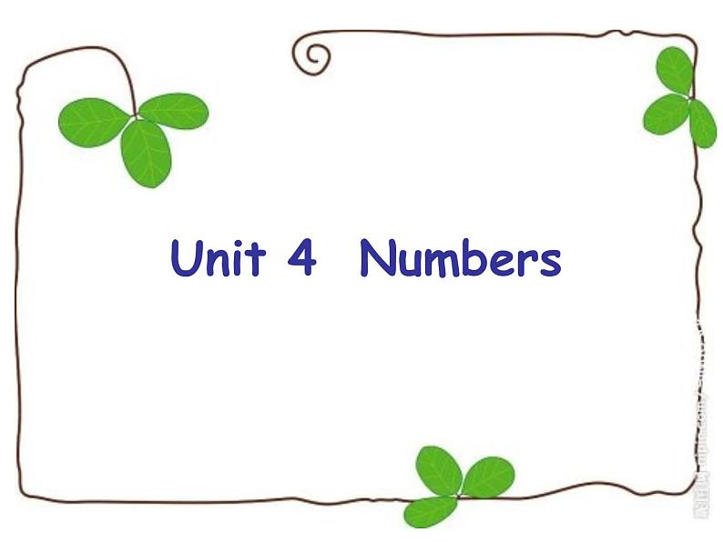人教版(新起点)一年级英语上册Unit 4 Numbers Lesson3 课件01