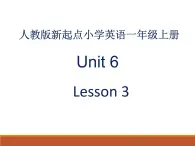 一年级上册英语人教版新起点Unit 6 lesson 3   课件