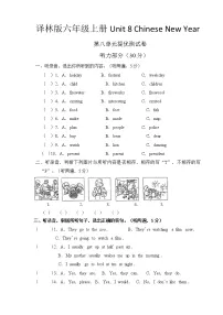 新版-牛津译林版六年级上册Unit 8 Chinese New Year练习题