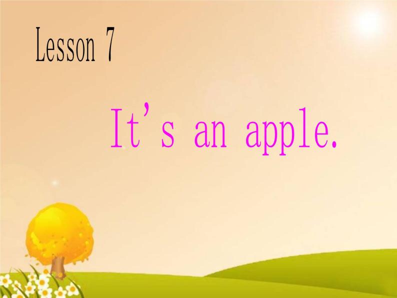 lesson 7  it's an apple 课件01