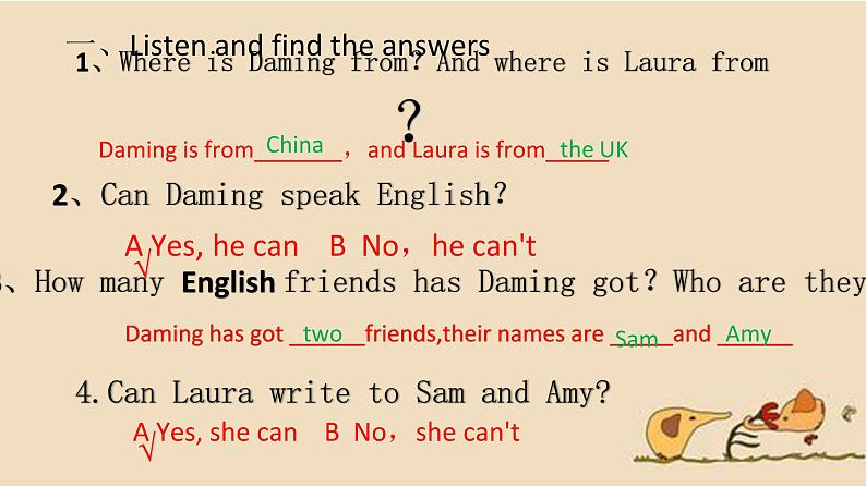 can you be my Chinese pen friend课件PPT第8页