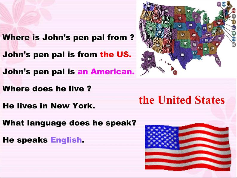 三年级下英语课件-I m from USA 3川教版(三起)第2页