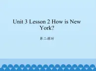 川教版英语六年级下册unit 3 Lesson 2 How is New York 第二课时_课件1