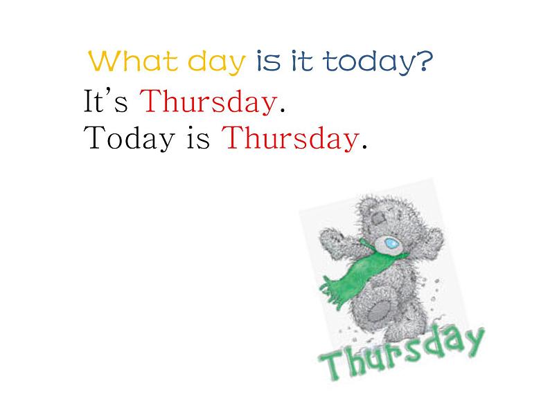 三年级下英语课件-what day is it today 川教版(三起)第6页