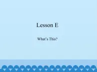 川教版四年级下册英语Lesson E  What's This_课件1