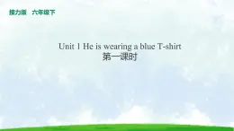 Lesson 1 He is wearing a blue T-shirt  第一课时课件PPT