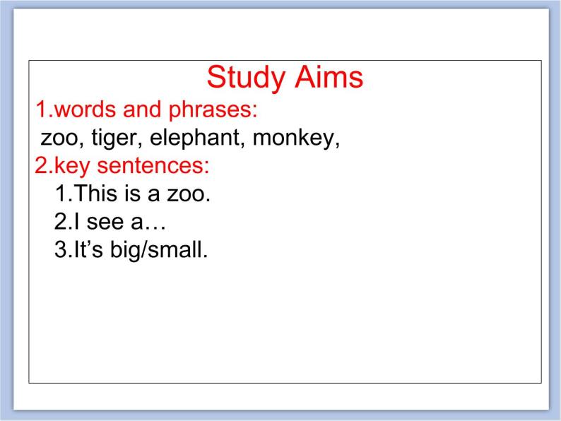 冀教版英语（一起）一年级下册Unit 4 Lesson 23 At the Zoo 课件05