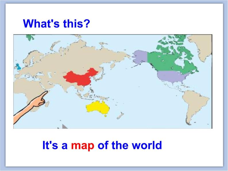 冀教版英语（一起）四年级下册Unit 4  Lesson 19 A Map of the World 课件02