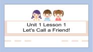 小学英语冀教版 (一年级起点)六年级下册Lesson 1 Let’s call a friend!课文配套ppt课件