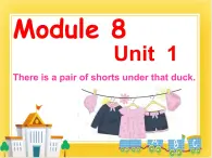 外研版（一起）英语一年级下册课件 Module 8《Unit 1 There’s a pair of shorts under that duck》