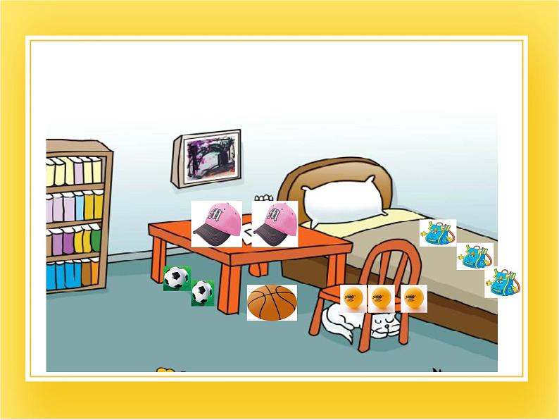 外研版(一起)英语一年级下册课件 Module 8《Unit 2 There are two footballs under my desk》06