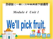 外研版 (一年级起点)三年级下册Unit 1 We'll pick fruit.优秀课件ppt