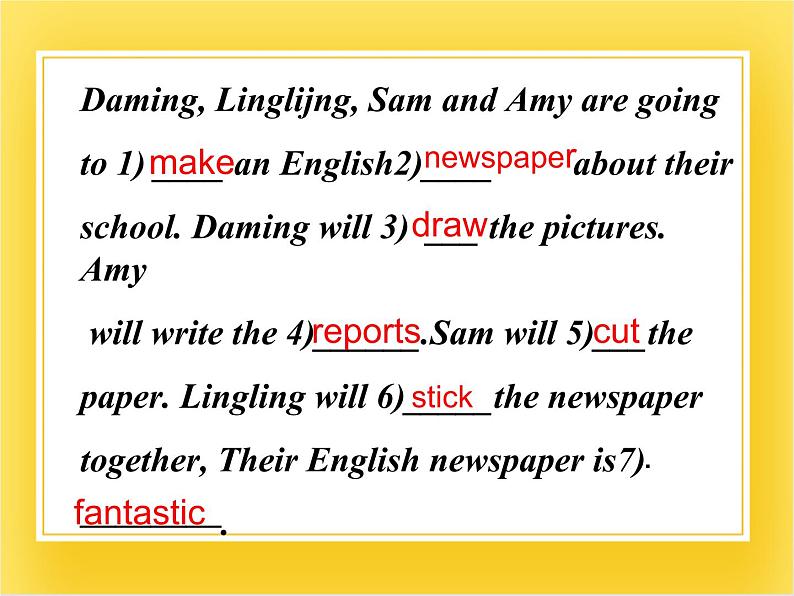 外研版(一起)英语四年级下册课件 《Module 6Unit 1 I’ll draw the pictures.》第2页