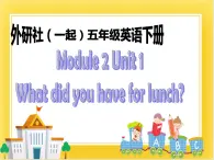 外研版（一起）英语五年级下册课件 《Module2Unit 1 What did she have for lunch》