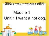 外研版（一起）英语六年级下册课件 《Module 1Unit 1 I want a hot dog，please.》