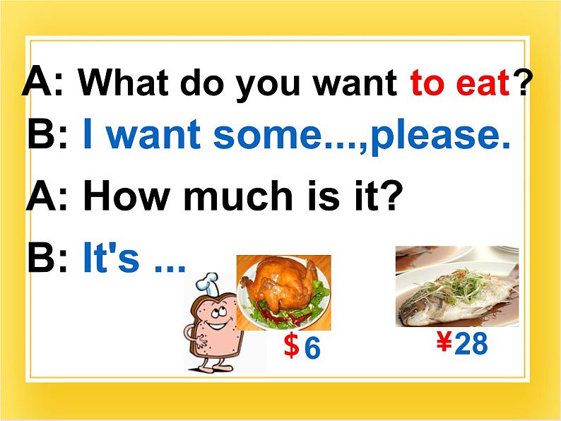 外研版(一起)英语六年级下册课件 《Module 1Unit 2 What do you want to eat》第5页