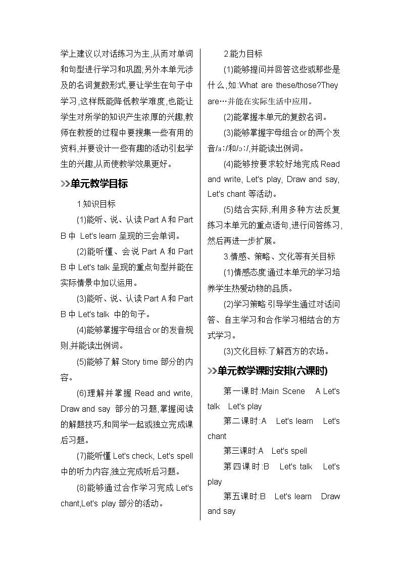 人教版英语四年级下册 Unit 4 Part A 第1课时 PPT课件+教案02