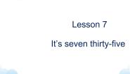 科普版五年级下册Lesson 7 It's seven thirty-five优秀第1课时教学设计