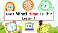 二年级下册Unit 1 What time is it?Lesson 1背景图课件ppt