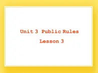 重大版英语六年级下册Unit 3《Public rules》ppt课件3