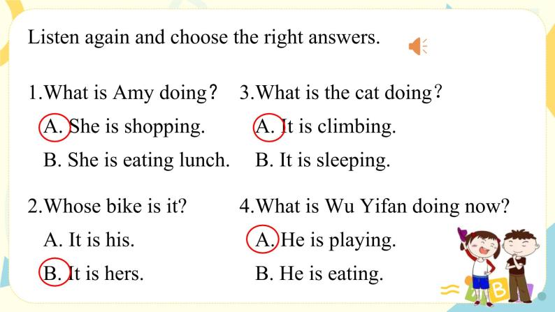 人教版PEP英语五年级下册第五单元第六课时Part B （Read and write&Let's check&Story time）课件+教案+习题08