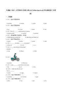 小学英语人教版 (PEP)六年级上册Unit 5 What does he do?综合与测试单元测试达标测试