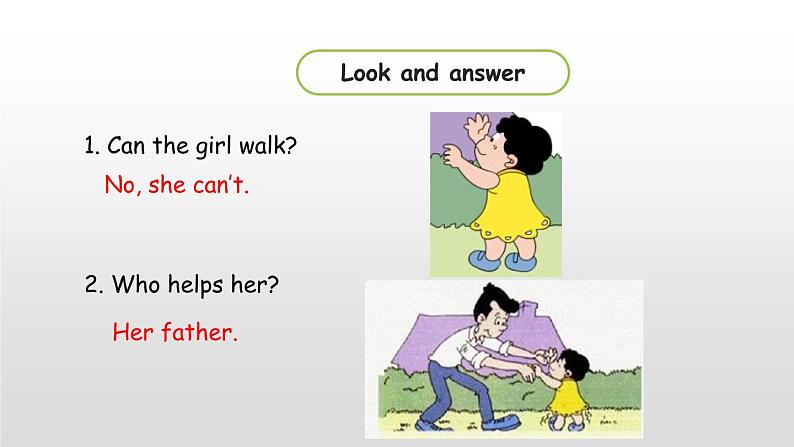Module 7 unit 2 This little girl can 't walk课件PPT第8页
