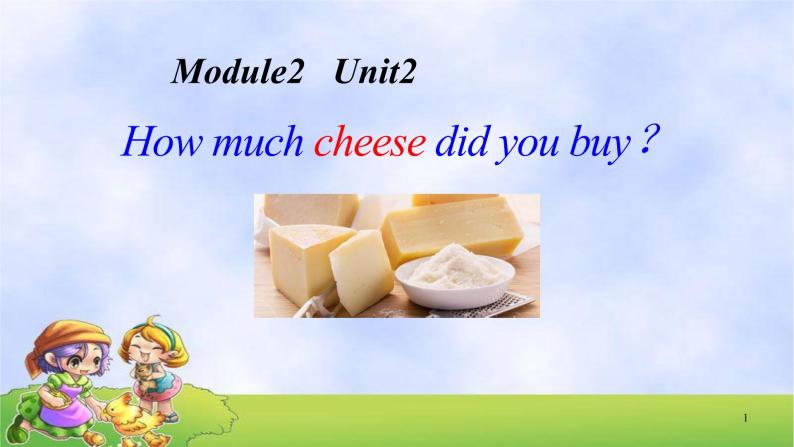 Module 2 Unit 2 How much cheese did you buy课件PPT01