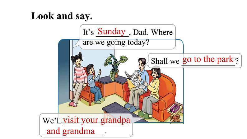XS六英下 Unit 1 A family outing第7页