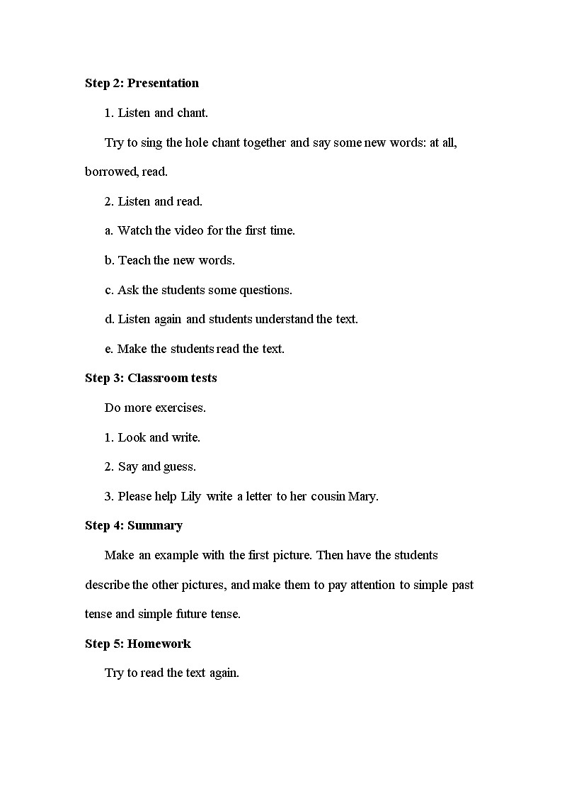 外研版(新)五下-Module9 Unit2 Mum bought new t-shirts for you【优质教案】第2页