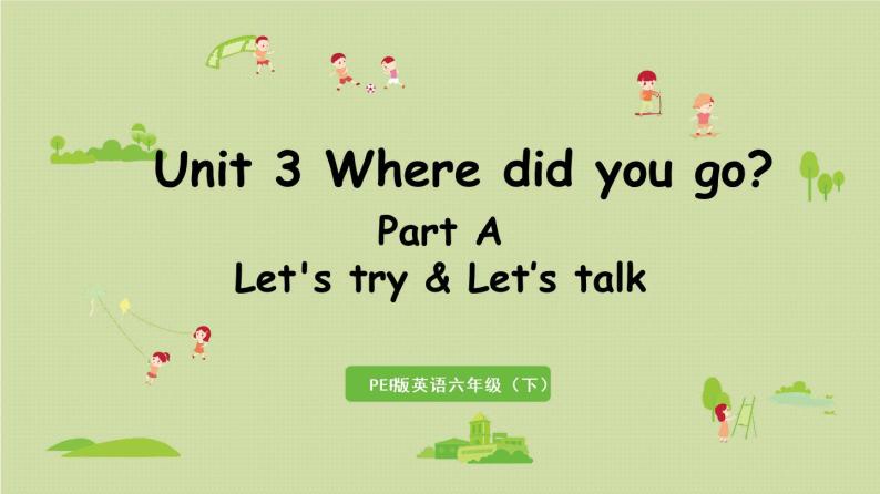 人教版（PEP）六年级英语下册 Unit 3 Part A 第1课时Let's try & Let's talk 课件01
