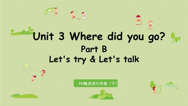 人教版（PEP）六年级英语下册 Unit 3 Part B 第3课时Let's try & Let's talk 课件01