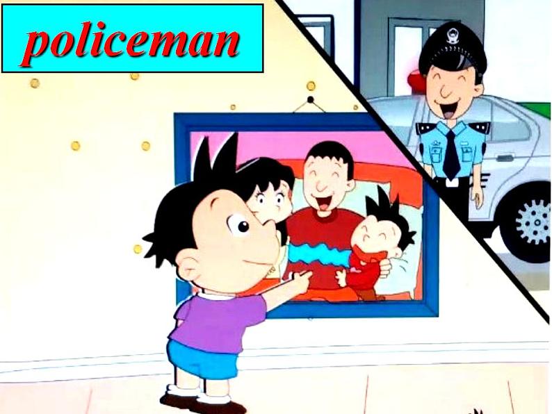 外研版(三起)英语三年级上册Module 9 Unit 2  He`s a doctor 课件第3页