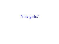 小学英语外研版 (三年级起点)三年级上册Unit 2 Nine girls?授课课件ppt