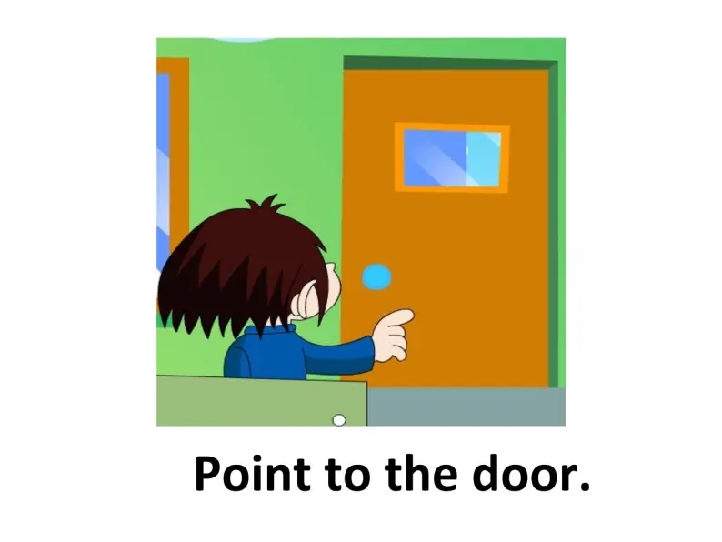 外研版（三起）英语三年级上册Module 3 Unit 1 Point to the door._ 课件06
