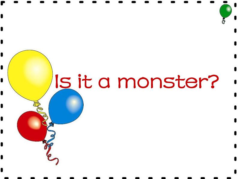 外研版(三起)英语三年级上册Module 8 Unit 1Is it a monster?_ 课件第1页