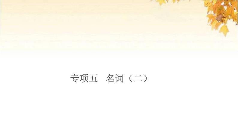 小升初英语归类冲刺专项复习卷三词汇名词二课件第1页