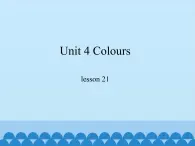 冀教版（一起）英语一年级上册 Unit 4 Colours-lesson 21_课件1